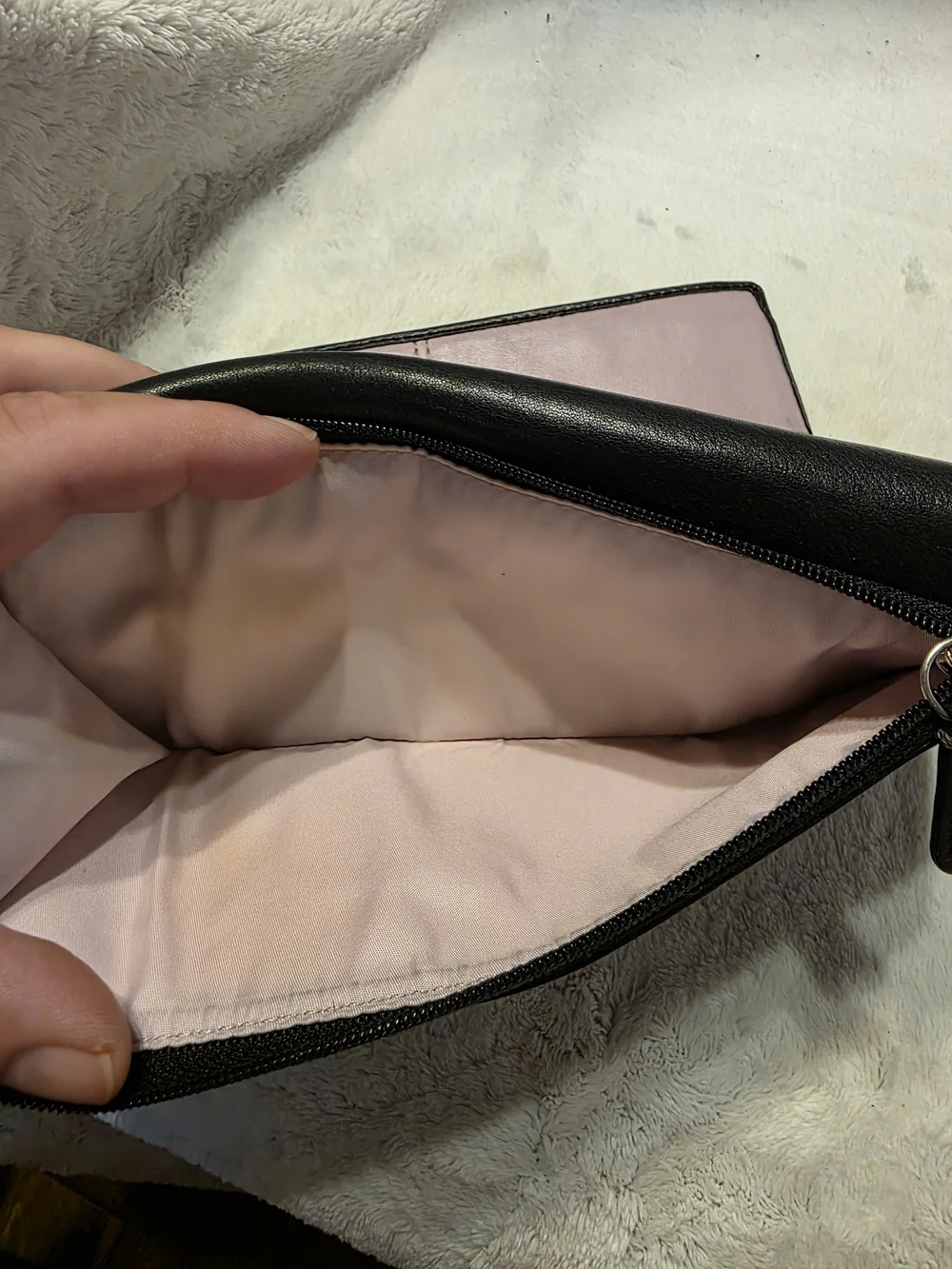 Coach Black Leather Trifold  Walley